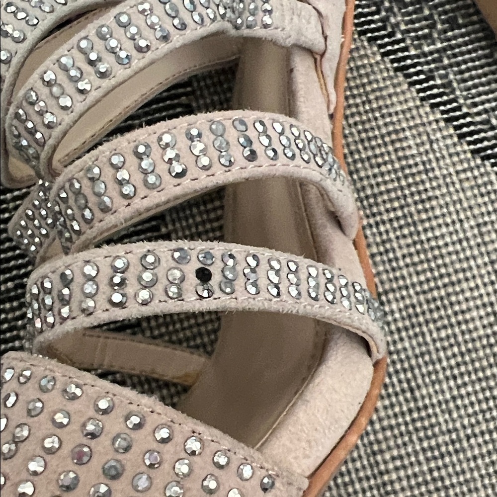 Vince Camuto Glittering Silver Gladiator Sandals - Picture 6 of 7
